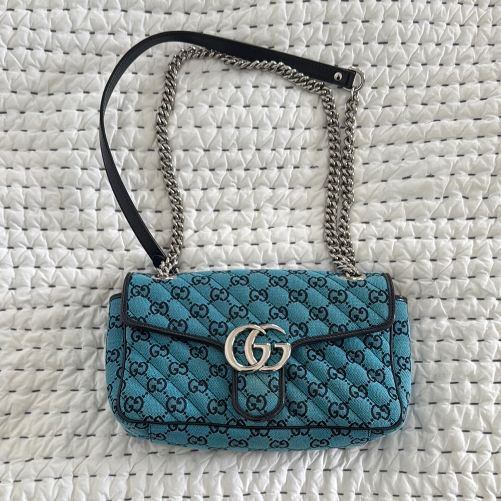 Gucci Blue and Black Shoulder Bag